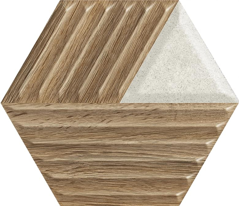 Paradyz Woodskin Mix Heksagon Struktura C 19.8x17.1