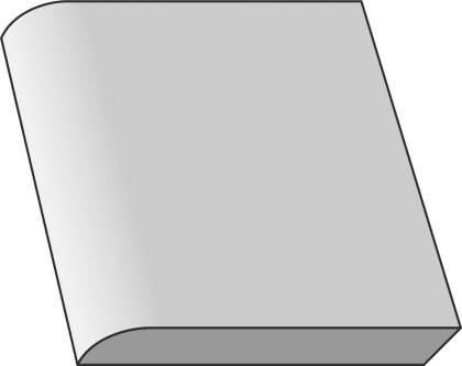 Emil Ceramica Tele Di Marmo Becco Civetta-Bullnose Calacatta Renoir Naturale 15x15