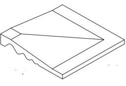 VitrA Pool Ral 7047 Light Grey Shower Inclined End Edge External R10B 12.5x12.5