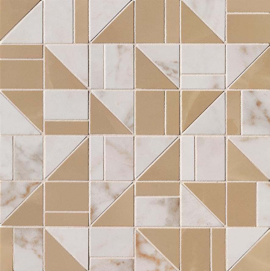 Fap Roma Gold Calacatta Delicato-Onice Miele Slash Mosaico 30.5x30.5
