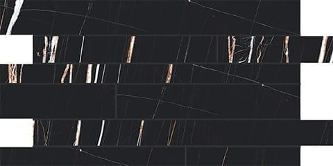 Casa Dolce Casa Stones And More 2.0 Sahara Noir Glossy Modulo Listello Sfalsato 30x60