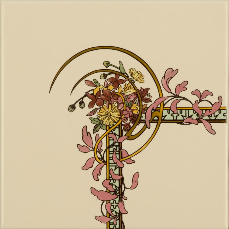 Original Style Artworks Colonial White Spring Left Hand Corner Tile 15.2x15.2