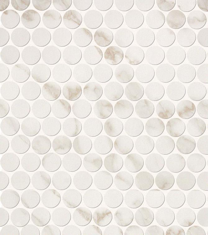 Fap Roma Diamond Calacatta Round Gres Mosaico 29.5x32.5