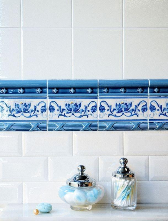 Adex Modernista Decorado Mimosa Pb Azul CC B 15x15