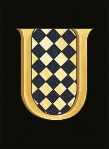 Versace Alphabet Lettera Nera U 14.5x19.4