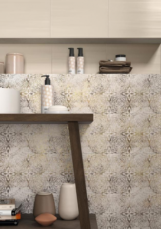 Marazzi Neutral Lace Sand Decoro 25x38