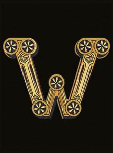 Versace Alphabet Lettera Nera W 14.5x19.4