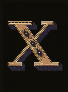 Versace Alphabet Lettera Nera X 14.5x19.4