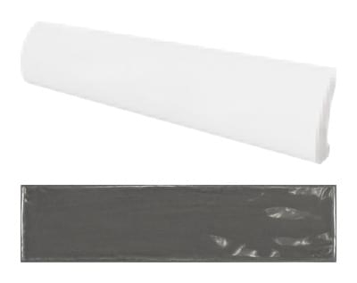Equipe Cottage Pencil Bullnose Dark Grey 3x15
