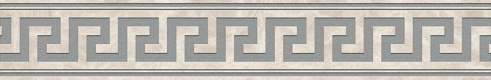 Versace Meteorite Fascia Greca Lappato Bianco/Platino 9.8x60