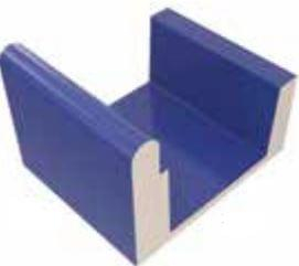 VitrA Pool Ral 2307015 Blue High Water Level Overflow Wide Channel Glossy 12.5x25