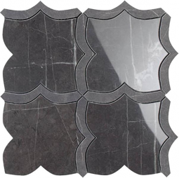 Impronta Italgraniti Lux Experience Pietra Grey Mosaico Arabesque Mix 30x30