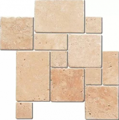 Diffusion Travertin Carreaux Classic Mini Opus 4 Formats 35x40