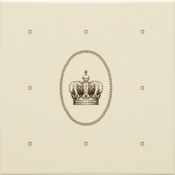 Original Style Artworks Colonial White Dot Cartouche With Sovereign Crown 15.2x15.2