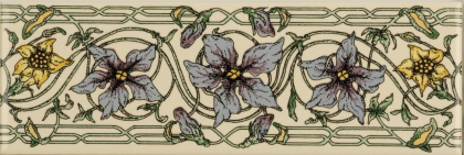 Original Style Artworks Colonial White Trailing Periwinkle Blue 5x15.2