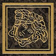 Versace Meteorite Tozzetto Medusa Lappato Moka/Oro 9.8x9.8