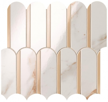 Fap Roma Gold Calacatta Oro Onice Miele Archs Mosaico 28.2x31