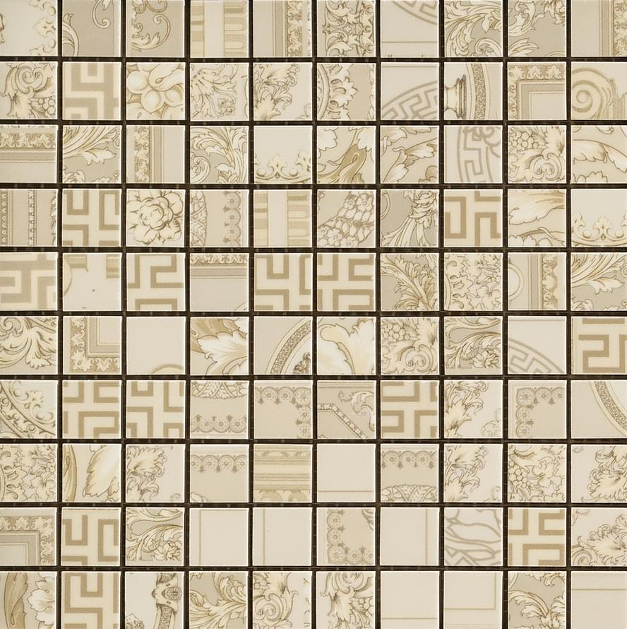 Versace Gold Mosaici Patchwork Crema 25x25