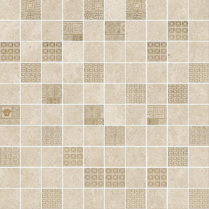 Versace Greek Mosaici T100 Decorato Beige-Oro 40x40