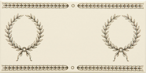 Original Style Artworks Colonial White Double Laudatory Wreath 7.5x15.2