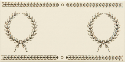 Original Style Artworks Colonial White Double Laudatory Wreath 7.5x15.2