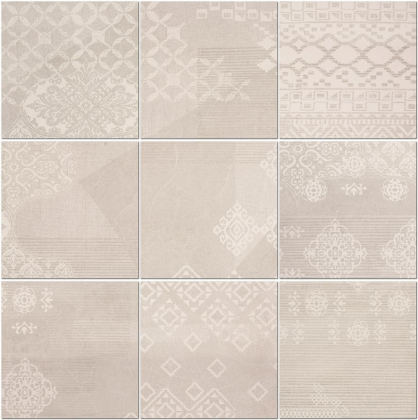 Provenza Gesso Decoro Patchwork Natural White Rett 20x20