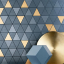 Atlas Concorde Mek Blue Mosaico Chevron Wall 30.5x30.5