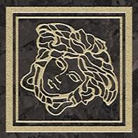 Versace Meteorite Tozzetto Medusa Lappato Nero/Oro 9.8x9.8