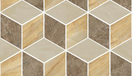 Versace Marble Mosaico T3 3D Marrone-Oro-Beige 17x29.1