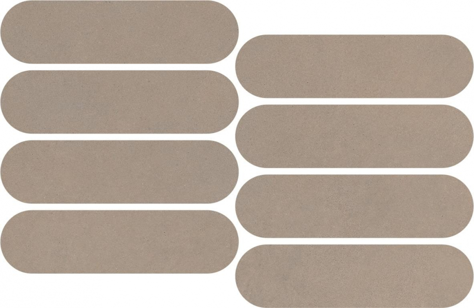 Impronta Italgraniti Nuances Cipria Mosaico Ovale Strideup 19.5x37