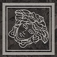 Versace Meteorite Tozzetto Medusa Lappato Nero/Platino 9.8x9.8