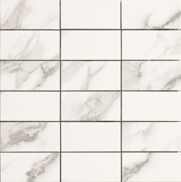Casalgrande Padana Marmoker Mosaico Statuario Grigio Lucido 5x10 29.5x29.5