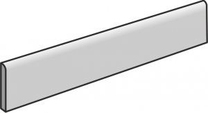 Mutina Folded Battiscopa Bianco 3.8x60
