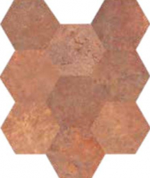 Caesar Alchemy Copper 3D Hexagons 28x34