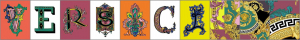 Versace Alphabet Scritta Colorata-Oro 14.5x19.4