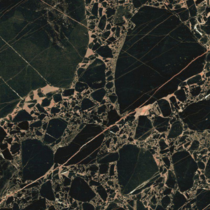 Casalgrande Padana Marmoker Orange Black Lucido 118x118