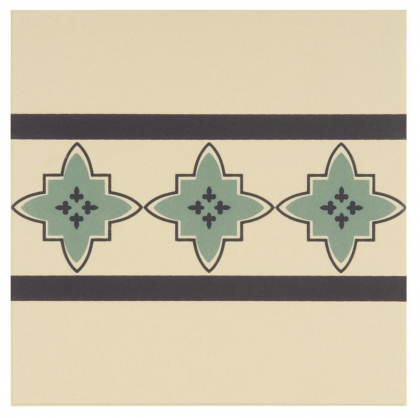 Original Style Odyssey Marrakech Corner Dark Blue And Dark Jade On White 15.1x15.1