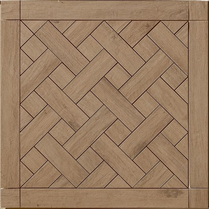 Casalgrande Padana Tavolato Cassettone A Marrone Chiaro 60x60