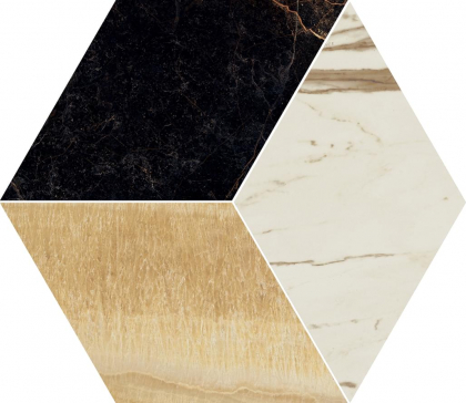 Versace Marble Mosaico T3 Nero-Oro-Bianco 39x45