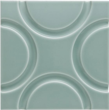 Adex Neri Liso Geo Sea Green 15x15