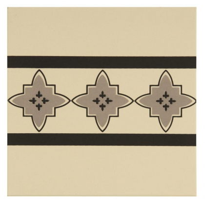 Original Style Odyssey Marrakech Corner Light Grey And Black On White 15.1x15.1