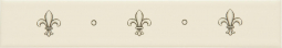 Original Style Artworks Colonial White Fleur De Lis 2.5x15.2