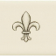 Original Style Artworks Colonial White Fleur De Lis 2.5x15.2