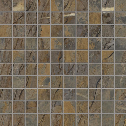 Emil Ceramica Tele Di Marmo Reloaded Mosaico 3x3 Fossil Brown Malevich Naturale 30x30
