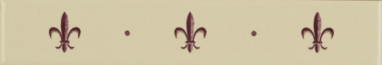 Original Style Artworks Colonial White Fleur De Lis Border Burgundy 2.5x15.2
