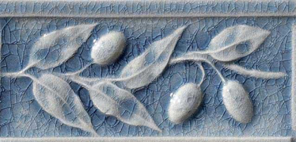 Settecento The Traditional Style Olive Light Blue Listello 7.5x15