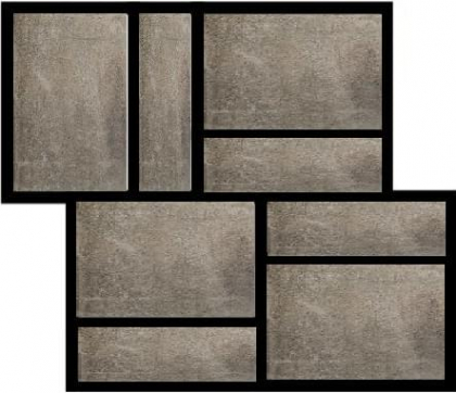 Rex Matieres Gris Modulo Muretto 3D 30x30