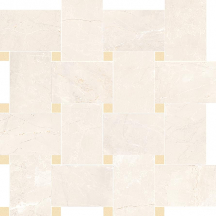 Cerdomus Sybil Contrasti Ivory Levigato con Tozzetto Oro 30x30