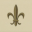 Original Style Artworks Colonial White Fleur De Lis Border Gold 2.5x15.2