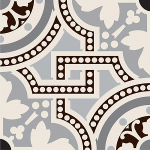 Original Style Victorian Floor Tiles Salisbury Black On Dover White 15.1x15.1